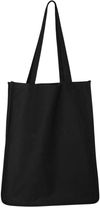 Am image of a Custom QTees 27L Jumbo Shopping Bag in Black!