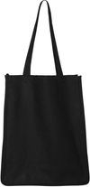 Am image of a Custom QTees 27L Jumbo Shopping Bag in Black!