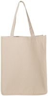 Am image of a Custom QTees 27L Jumbo Shopping Bag in Natural!