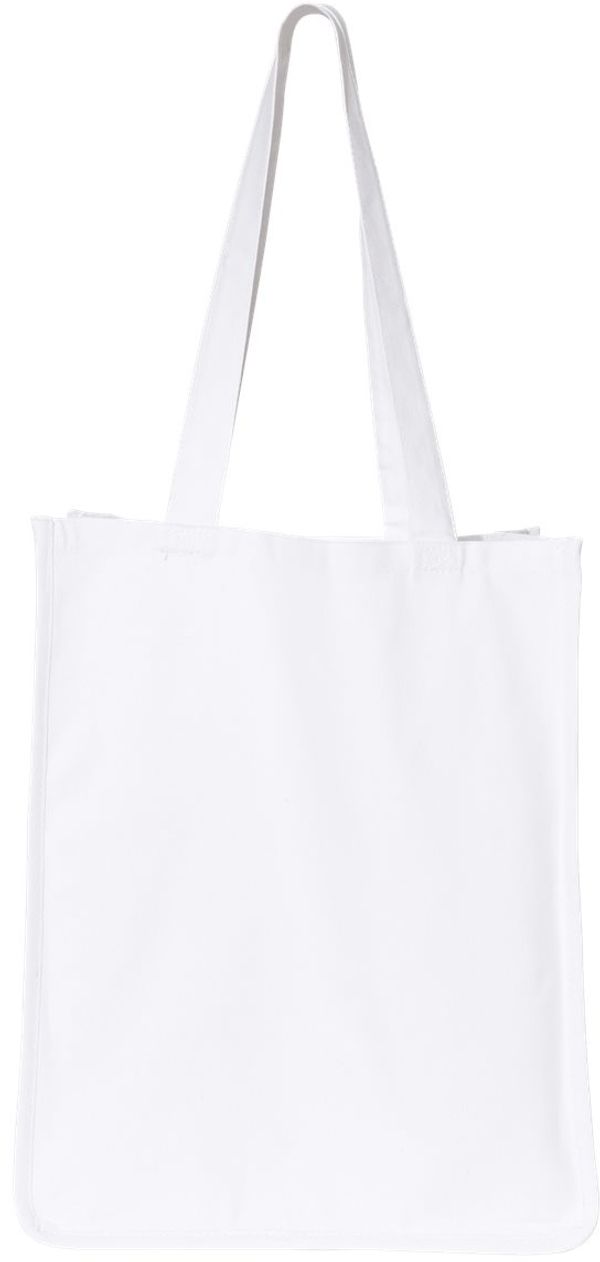 Am image of a Custom QTees 27L Jumbo Shopping Bag in White!