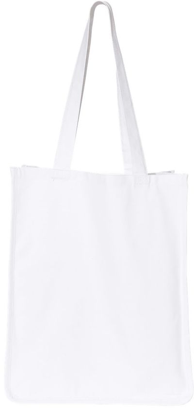 Am image of a Custom QTees 27L Jumbo Shopping Bag in White!