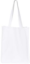 Am image of a Custom QTees 27L Jumbo Shopping Bag in White!