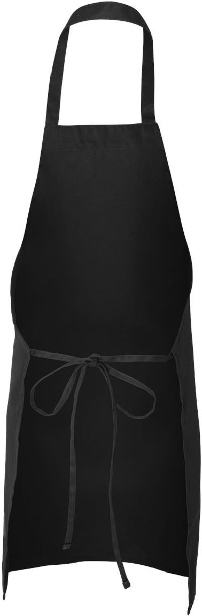 Am image of a Custom QTees Butcher Apron in Black!