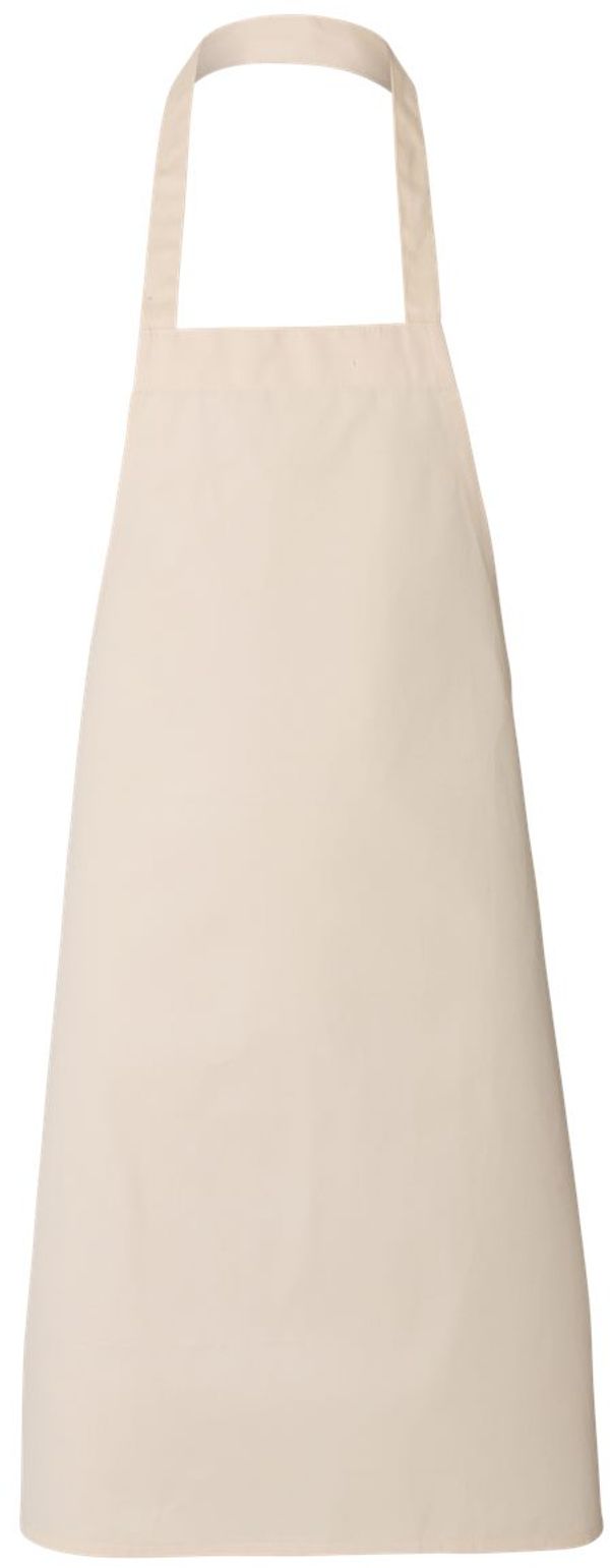 Am image of a Custom QTees Butcher Apron in Natural!