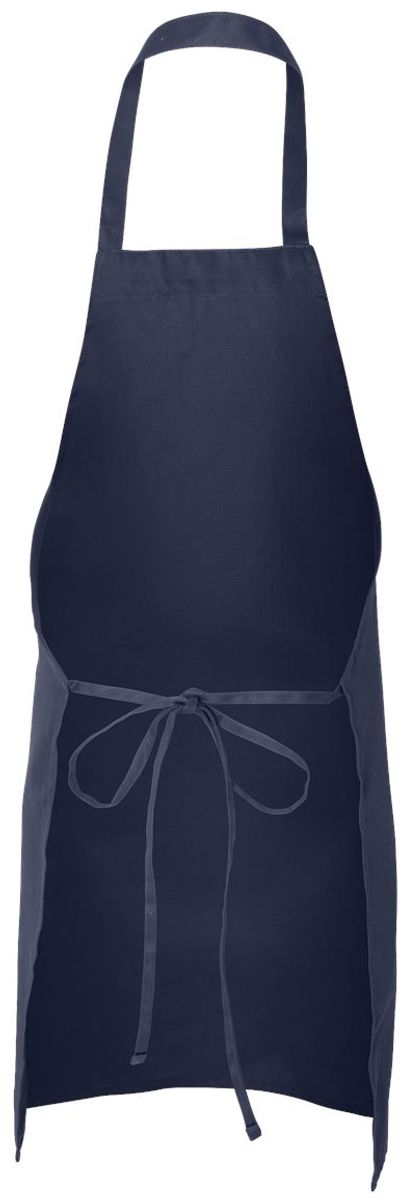 Am image of a Custom QTees Butcher Apron in Navy!
