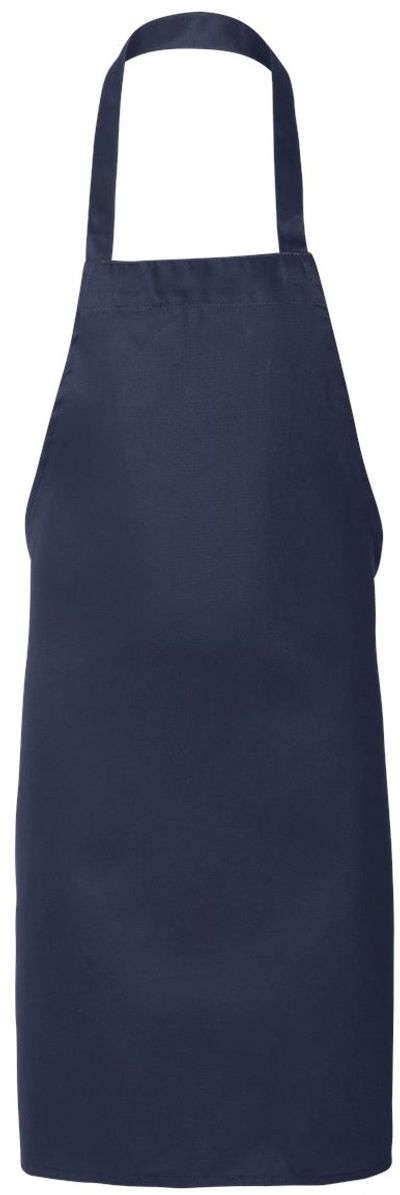 Am image of a Custom QTees Butcher Apron in Navy!