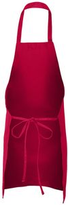 Am image of a Custom QTees Butcher Apron in Red!