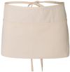 Am image of a Custom QTees Waist Apron with 3 Pockets in Natural!