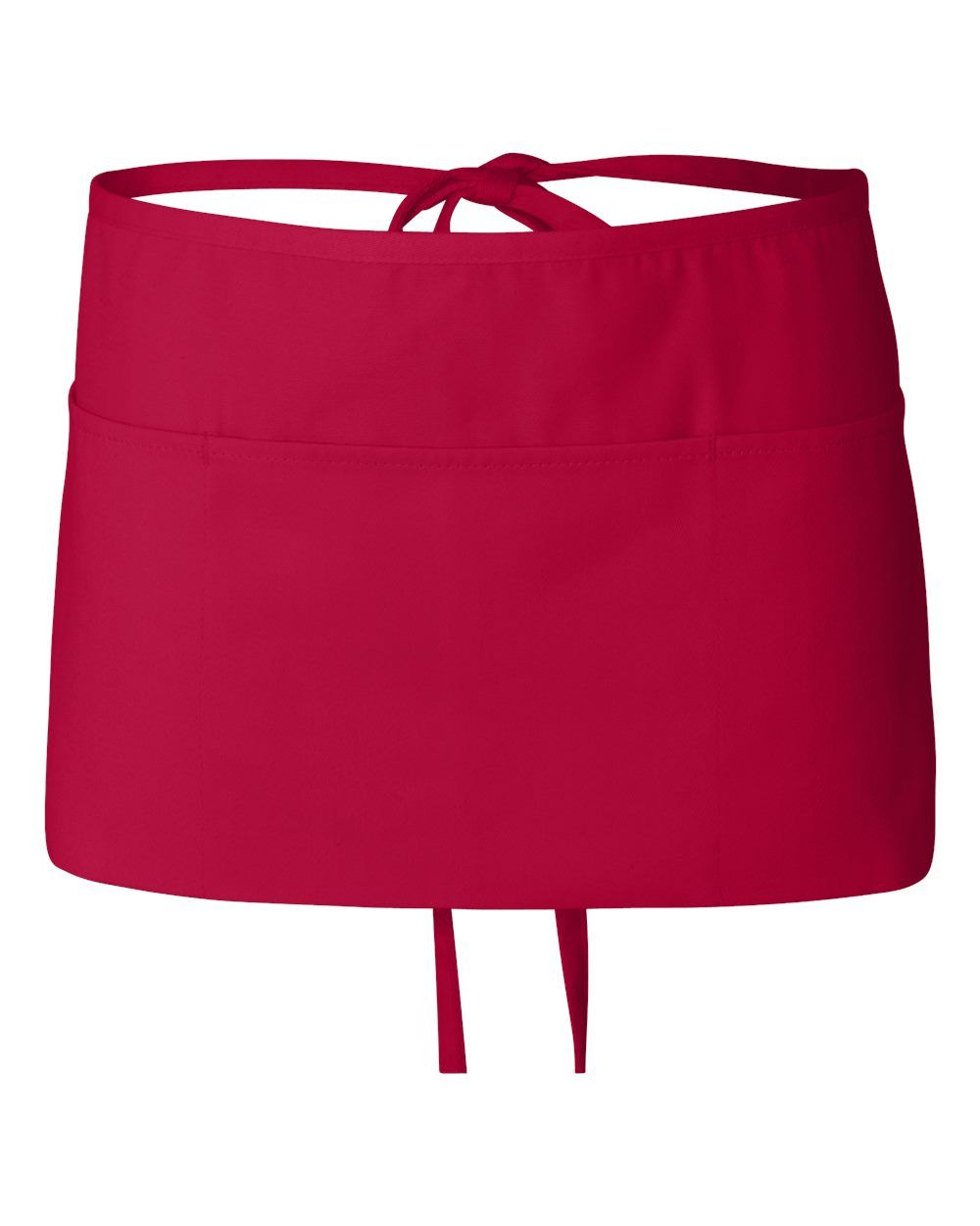 QTees Waist Apron with 3 Pockets in Red