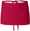 Am image of a Custom QTees Waist Apron with 3 Pockets in Red!