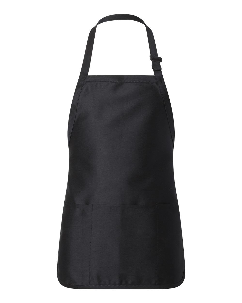 QTees Full Length Apron with Pouch Pocket in Black