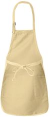 Am image of a Custom Qtees Full Length Apron with Pockets in Natural!