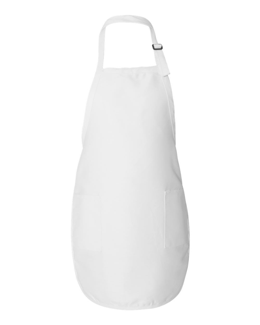 Qtees Full Length Apron with Pockets in White