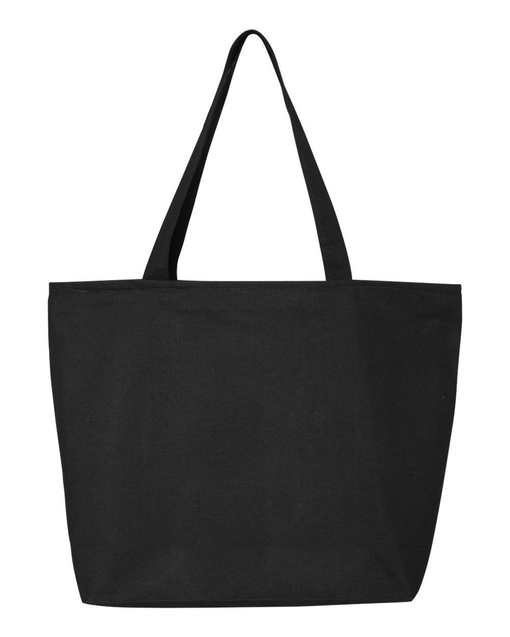 Canvas 25L Zippered Tote in Black