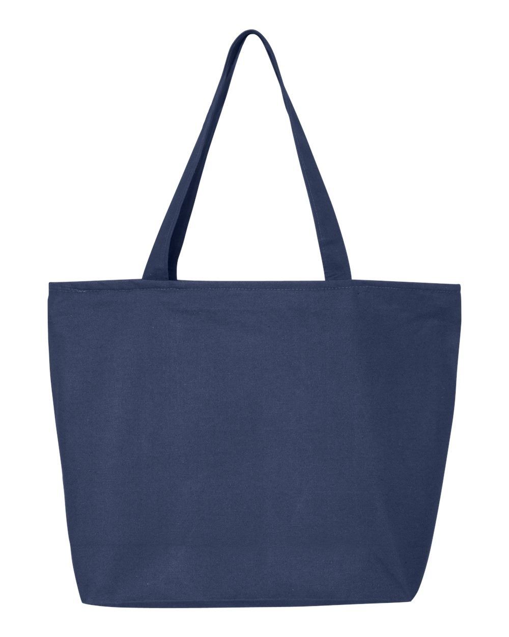 Canvas 25L Zippered Tote in Navy