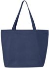 Am image of a Custom Canvas 25L Zippered Tote in Navy!