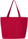 Am image of a Custom Canvas 25L Zippered Tote in Red!