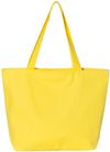 Am image of a Custom Canvas 25L Zippered Tote in Yellow!
