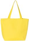 Am image of a Custom Canvas 25L Zippered Tote in Yellow!