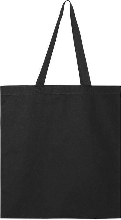 Am image of a Custom QTees Canvas Thick Promotional Tote in Black!