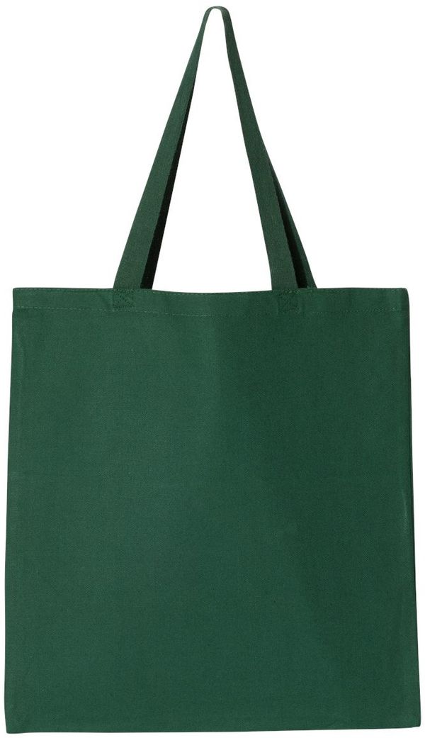 Am image of a Custom QTees Canvas Thick Promotional Tote in Forest!