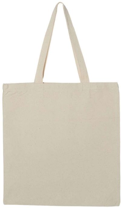 Am image of a Custom QTees Canvas Thick Promotional Tote in Natural!