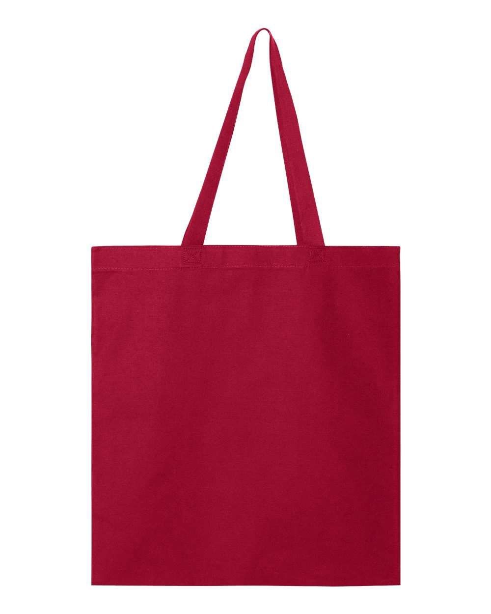 QTees Canvas Thick Promotional Tote in Red