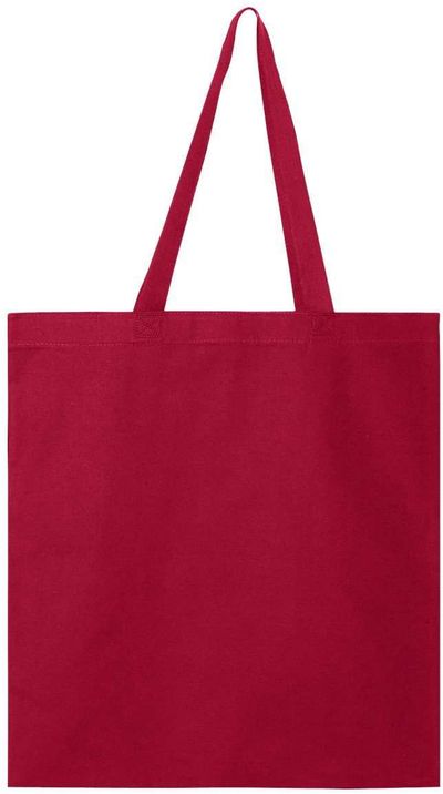 Am image of a Custom QTees Canvas Thick Promotional Tote in Red!