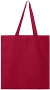 Am image of a Custom QTees Canvas Thick Promotional Tote in Red!