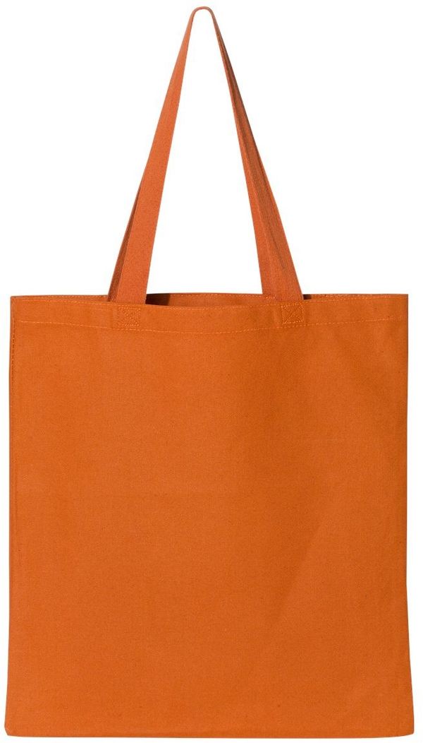 An image of a Custom QTees Canvas Thick Promotional Tote in Texas Orange!