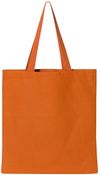An image of a Custom QTees Canvas Thick Promotional Tote in Texas Orange!