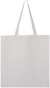 Am image of a Custom QTees Canvas Thick Promotional Tote in White!