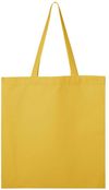 Am image of a Custom QTees Canvas Thick Promotional Tote in Yellow!