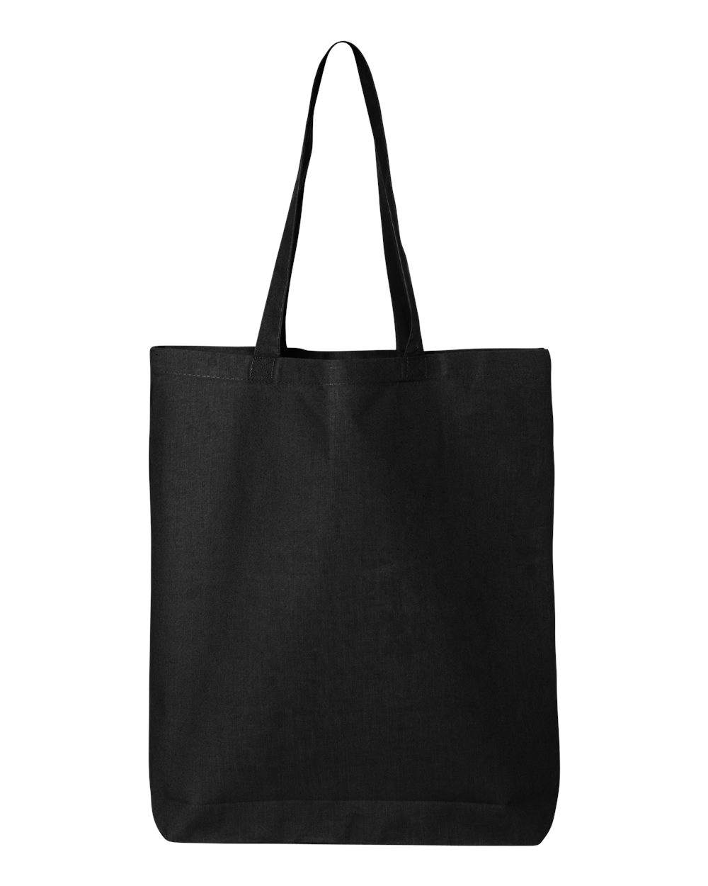 Q Tees Thin Gusseted Tote in Black