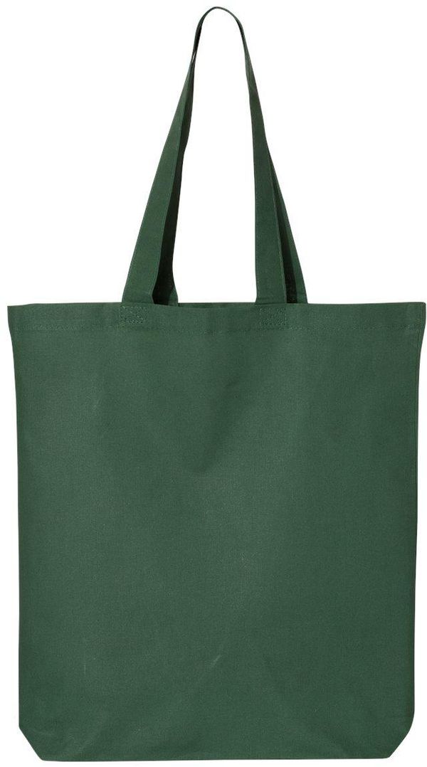 An image of a Custom Q Tees Thin Gusseted Tote in Forest!