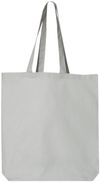 Am image of a Custom Q Tees Thin Gusseted Tote in Grey!