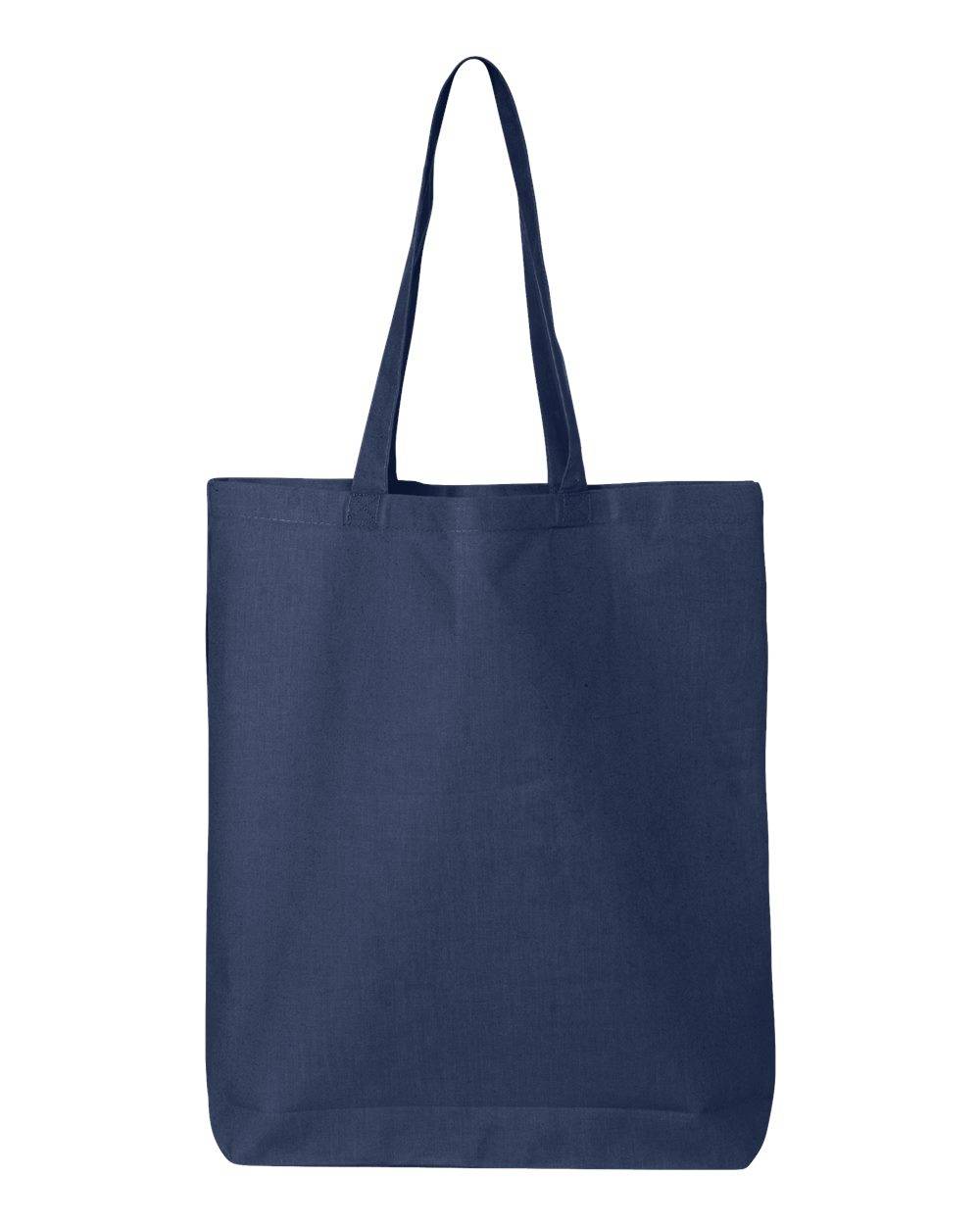Q Tees Thin Gusseted Tote in Navy