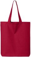 Am image of a Custom Q Tees Thin Gusseted Tote in Red!