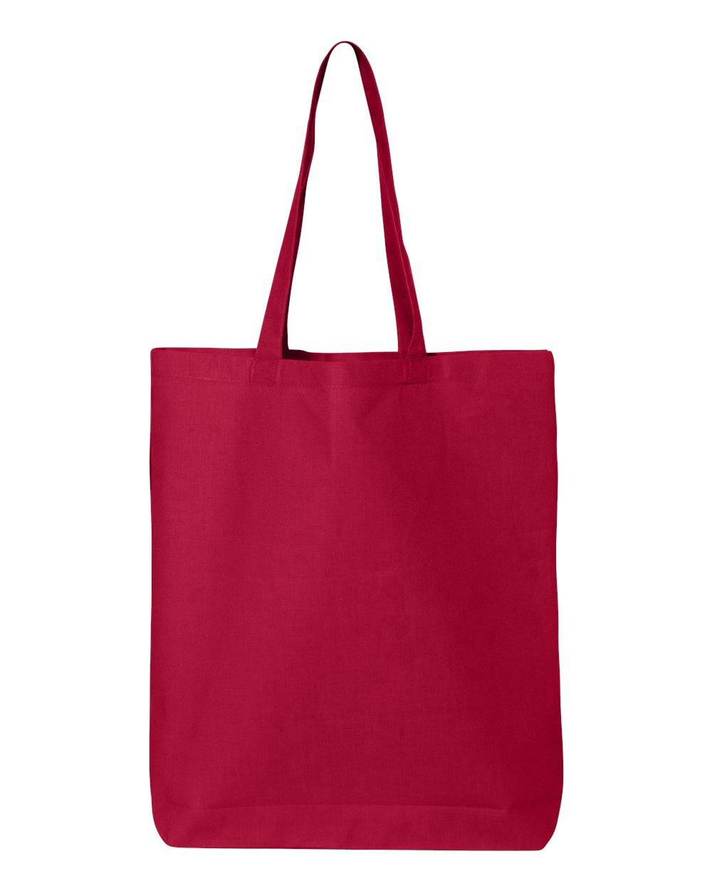 Q Tees Thin Gusseted Tote in Red
