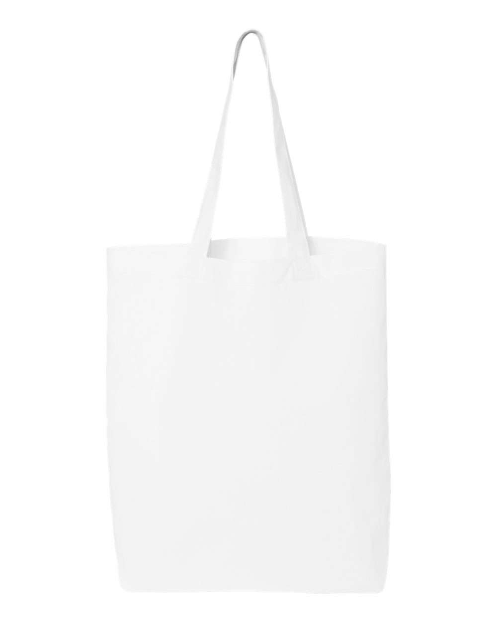 Q Tees Thin Gusseted Tote in White
