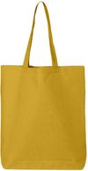 Am image of a Custom Q Tees Thin Gusseted Tote in Yellow!