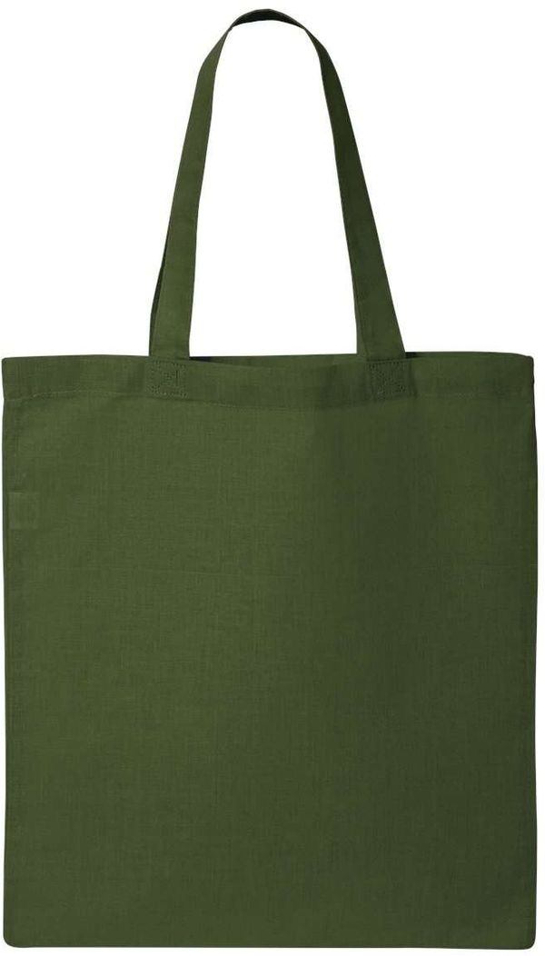 Am image of a Custom QTees Thin Economical Tote in Forest Green!