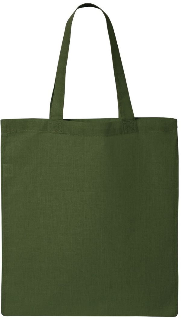 Am image of a Custom QTees Thin Economical Tote in Forest Green!