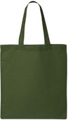 Am image of a Custom QTees Thin Economical Tote in Forest Green!