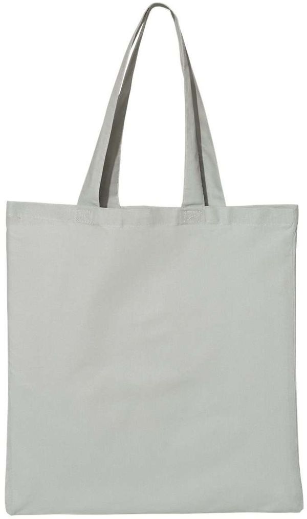 Am image of a Custom QTees Thin Economical Tote in Grey!