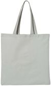 Am image of a Custom QTees Thin Economical Tote in Grey!