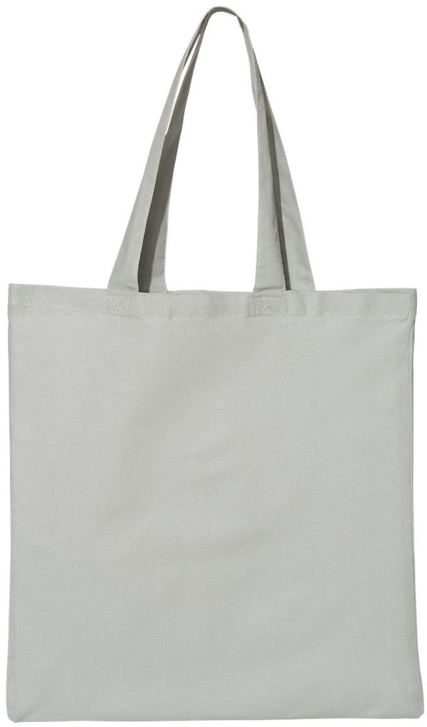 Am image of a Custom QTees Thin Economical Tote in Grey!