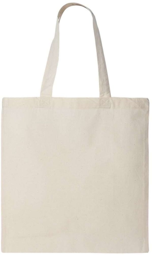 Am image of a Custom QTees Thin Economical Tote in Natural!
