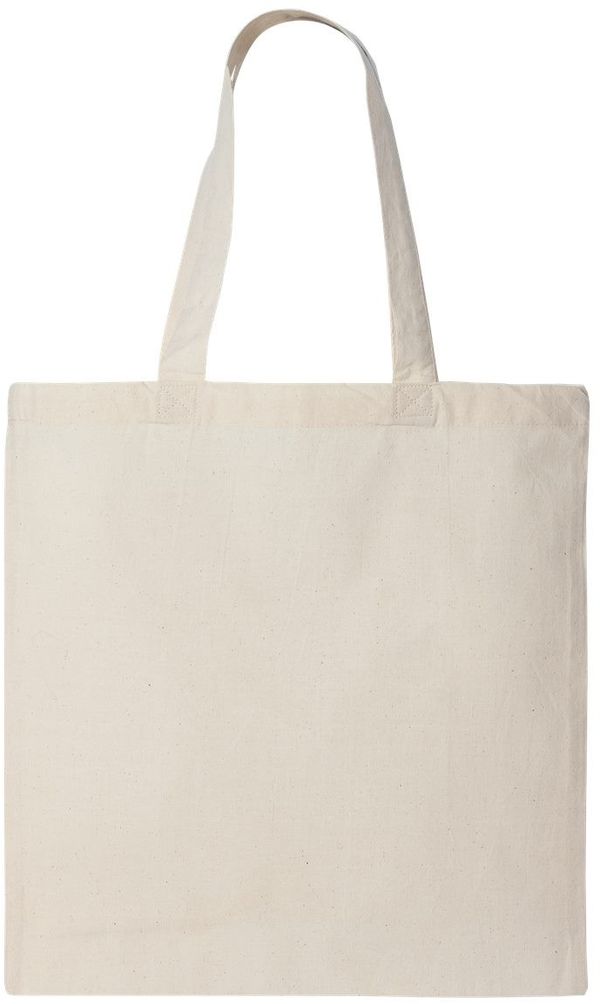 Am image of a Custom QTees Thin Economical Tote in Natural!