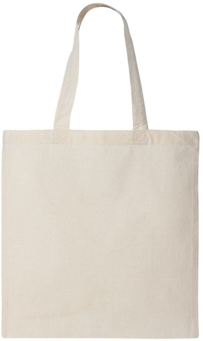 Am image of a Custom QTees Thin Economical Tote in Natural!
